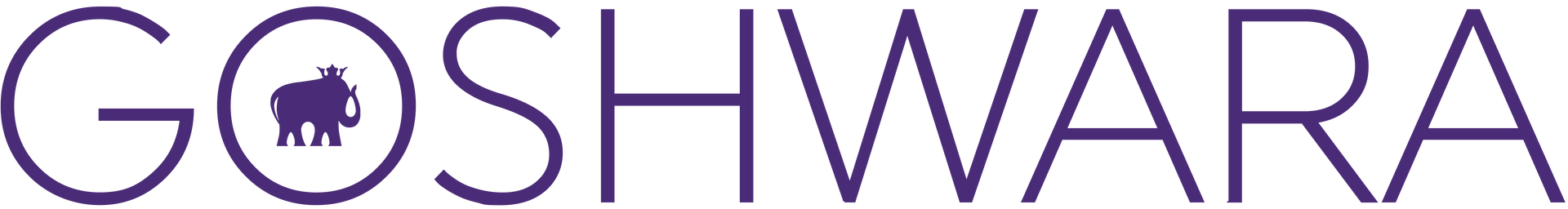 GOSHWADA purple text logo, 