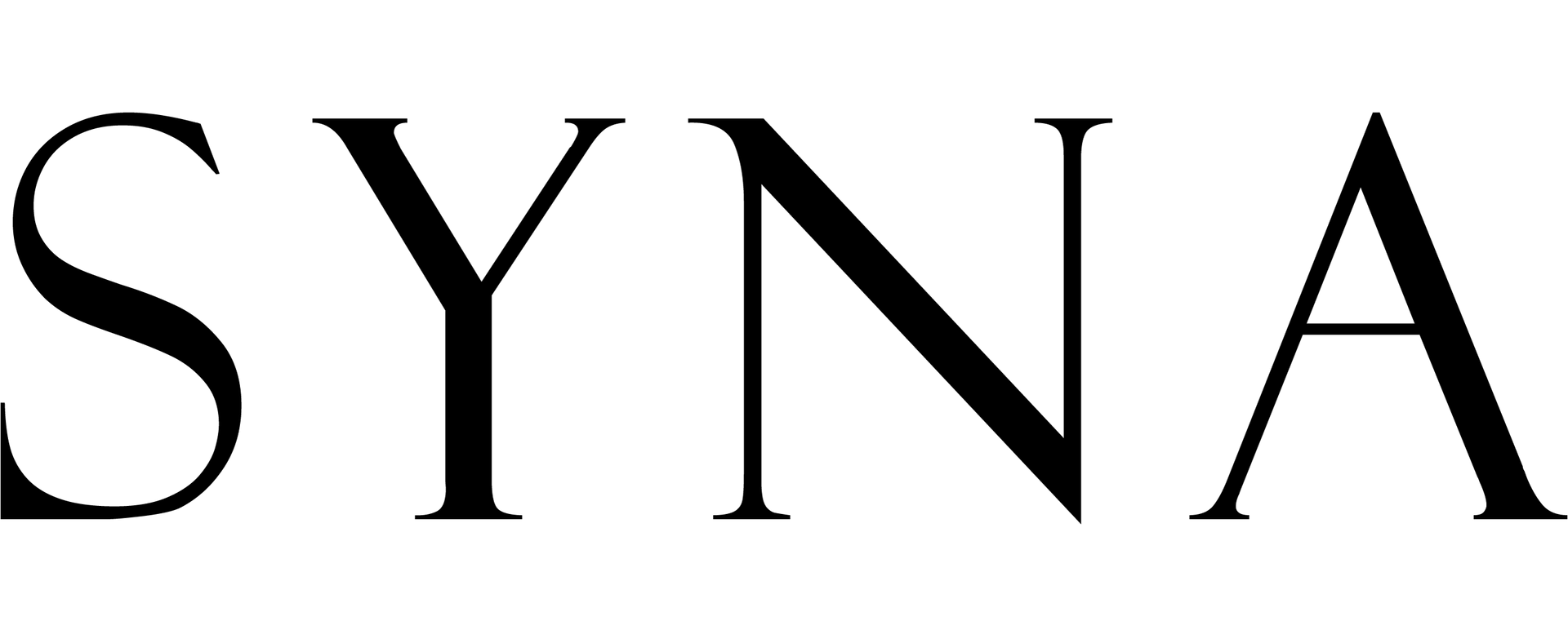 SYNA text logo in a serif font.