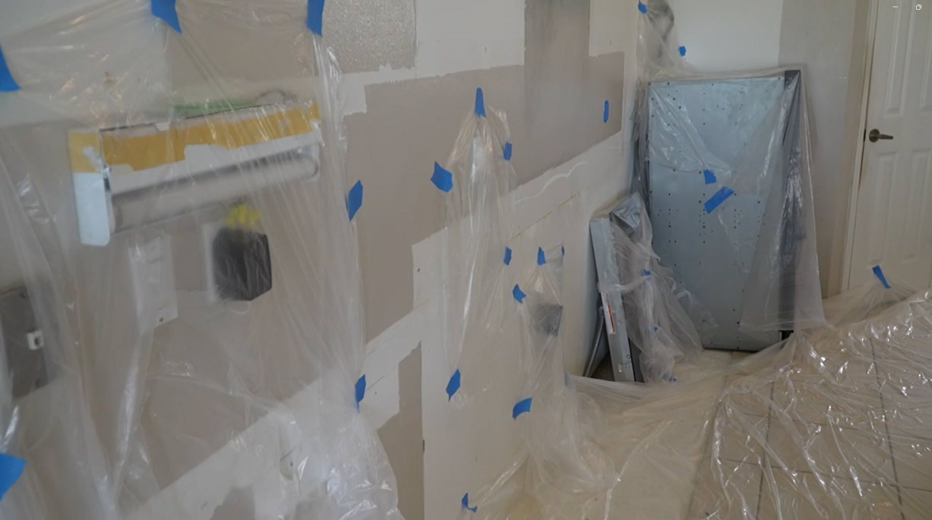 Kitchen containment and masking preparation
