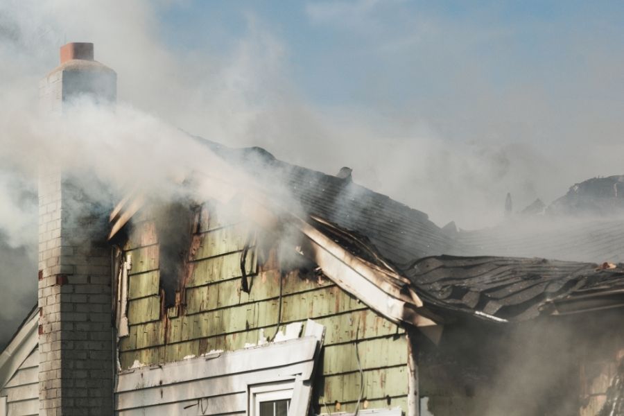 Fire damage to a Central Florida home caused by an unattended candle