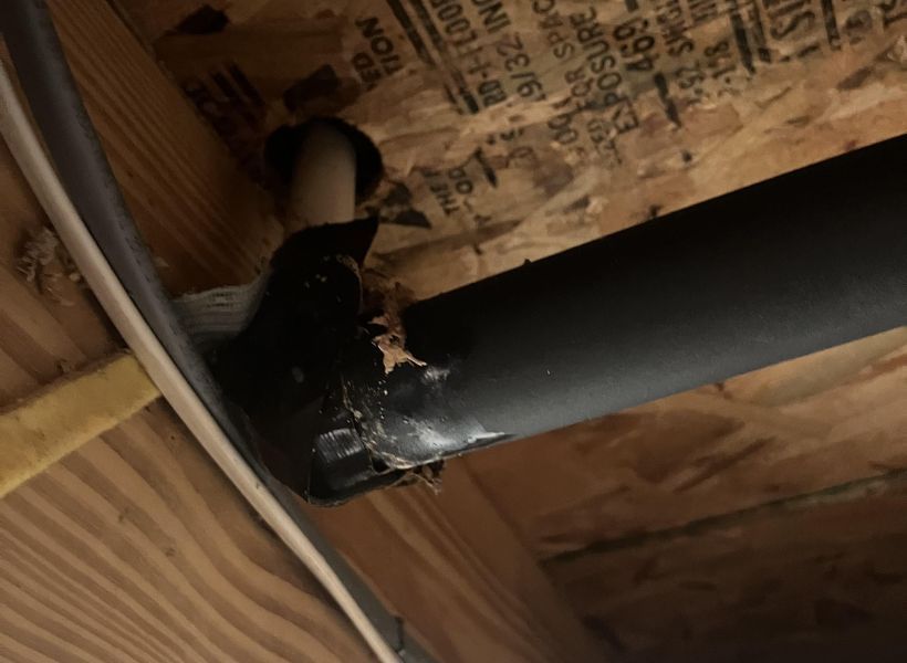 clogged drain pipe 