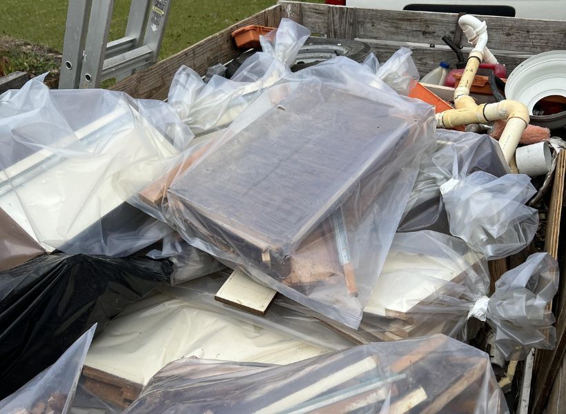 disposed of damaged materials