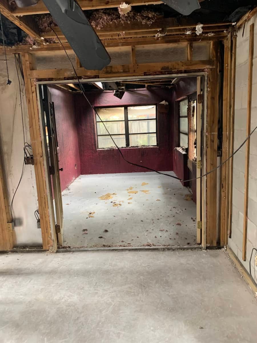 fire damage in a home