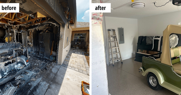 fire damage before and after photo