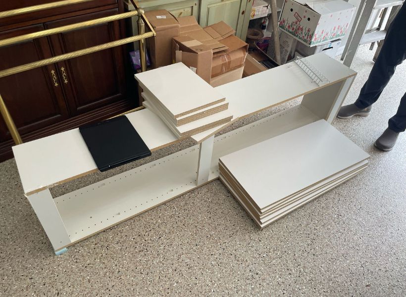 shelving boards-during