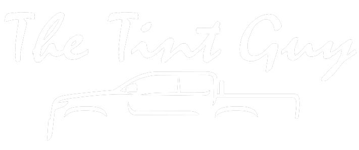 White line art logo: