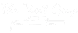 White line art logo: