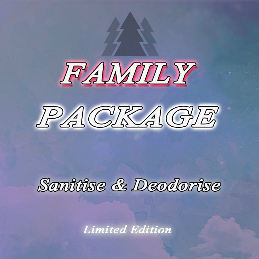 A limited edition family package with sanitise and deodorise