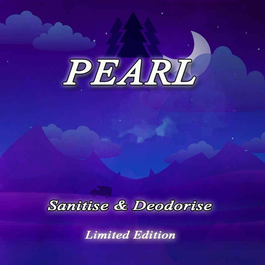 A purple background with the word pearl on it