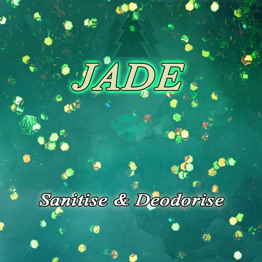 A green background with the word jade on it