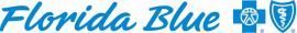 A blue florida blue logo on a white background