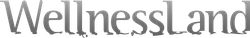 a gold and black logo for wellnessland