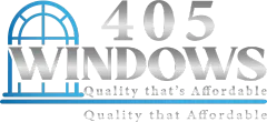 A logo for 405 windows quality that 's affordable
