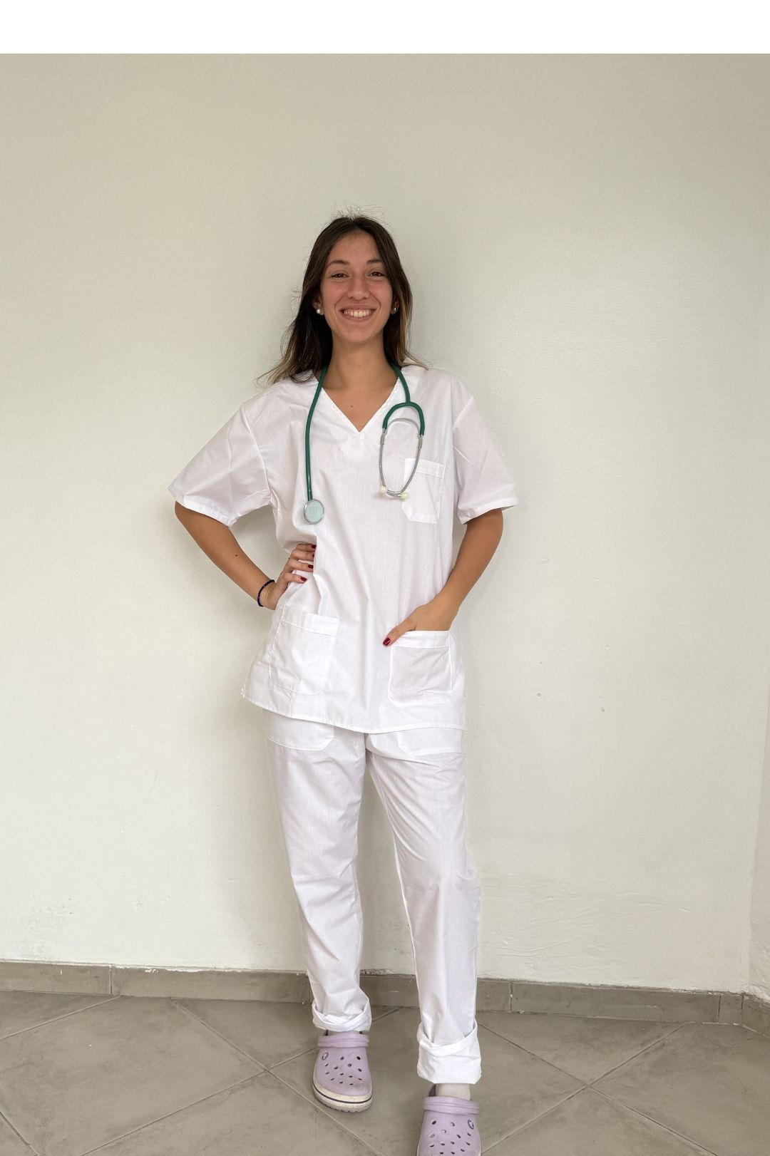 Ambo Médico Unisex de Tela Arciel COLOR BLANCO