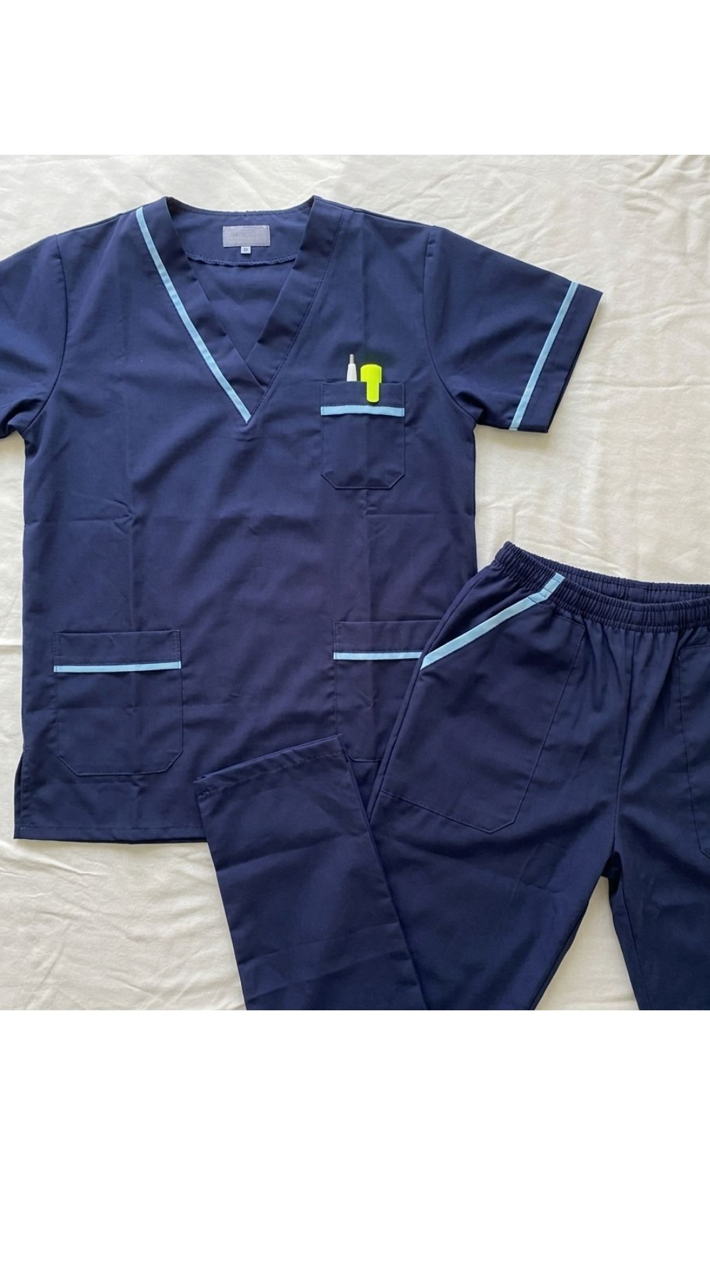 Ambo Unisex con Vivo de Tela Arciel COLOR AZUL