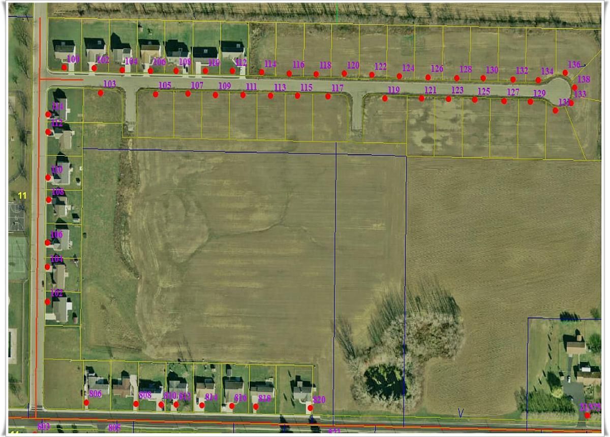 Residential property map for Eastwood Estates.