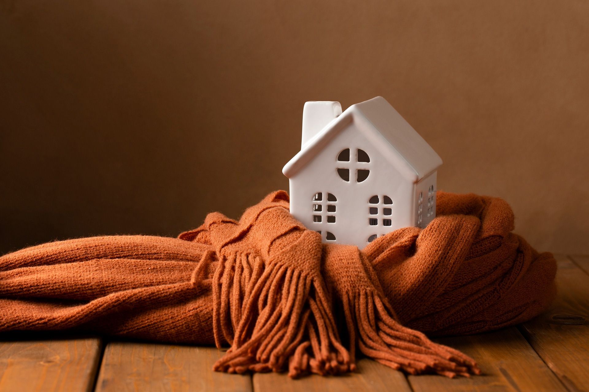 Warm and comfortable home interior during winter