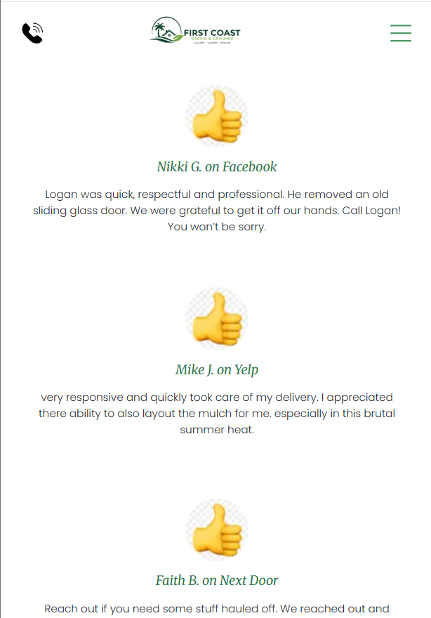 Mobile Optimized Website Design with Trust Signals