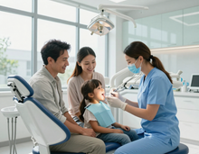 Patient receiving gentle dental care