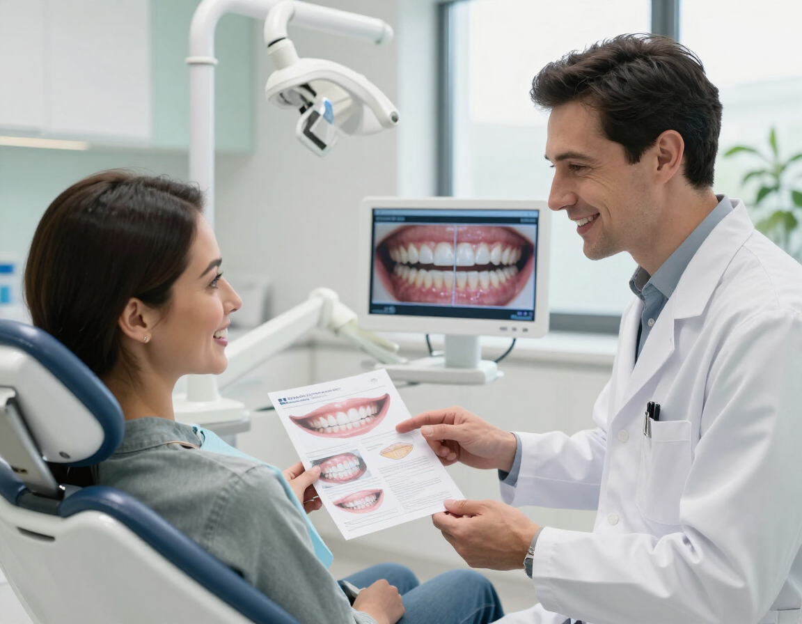 Patient discussing a smile makeover plan