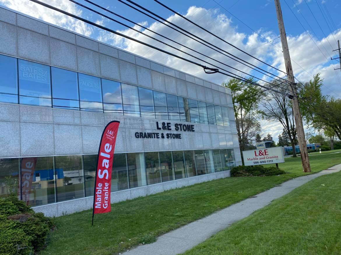 outside picture of l&e marble and granite in southfield, michigan