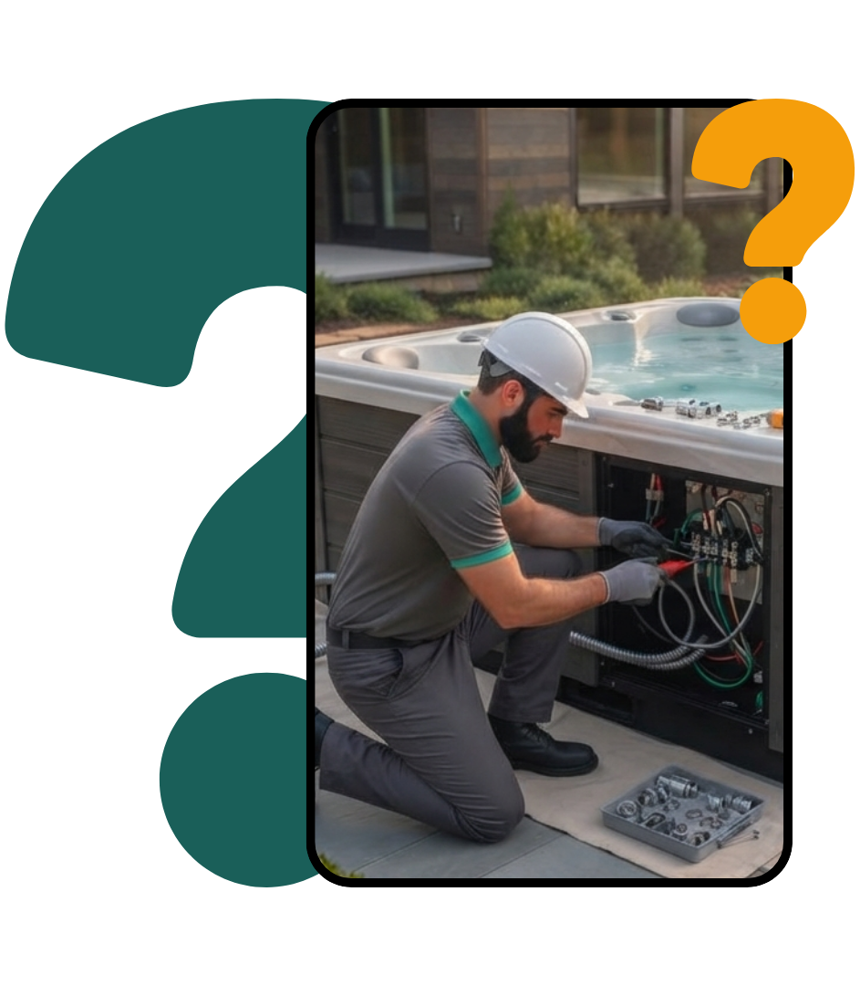 Hot tub delivery and installation at a Greensboro home