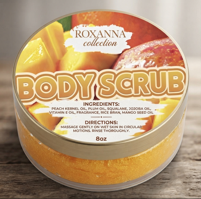 MANGO body exfoilant (Scrub)  |  ROXANNA COLLECTION  8oz.