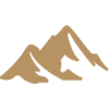 A silhouette of a mountain on a white background.
