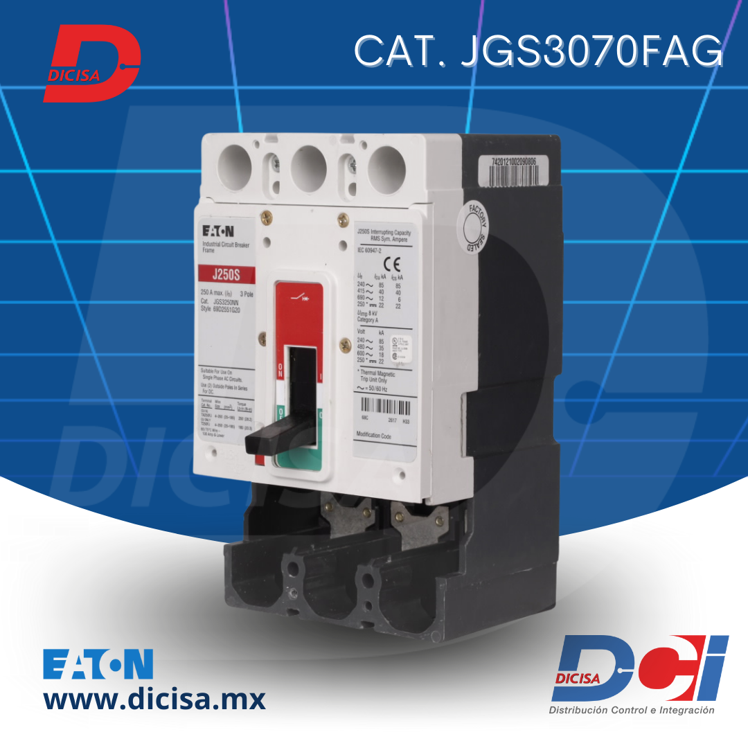 JGS3070FAG - Disyuntor de caja moldeada EATON serie G