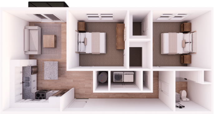2x1 Floor Plan