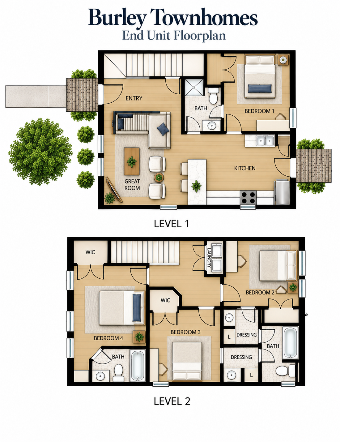 Burley Townhomes Floor Plan Page 2