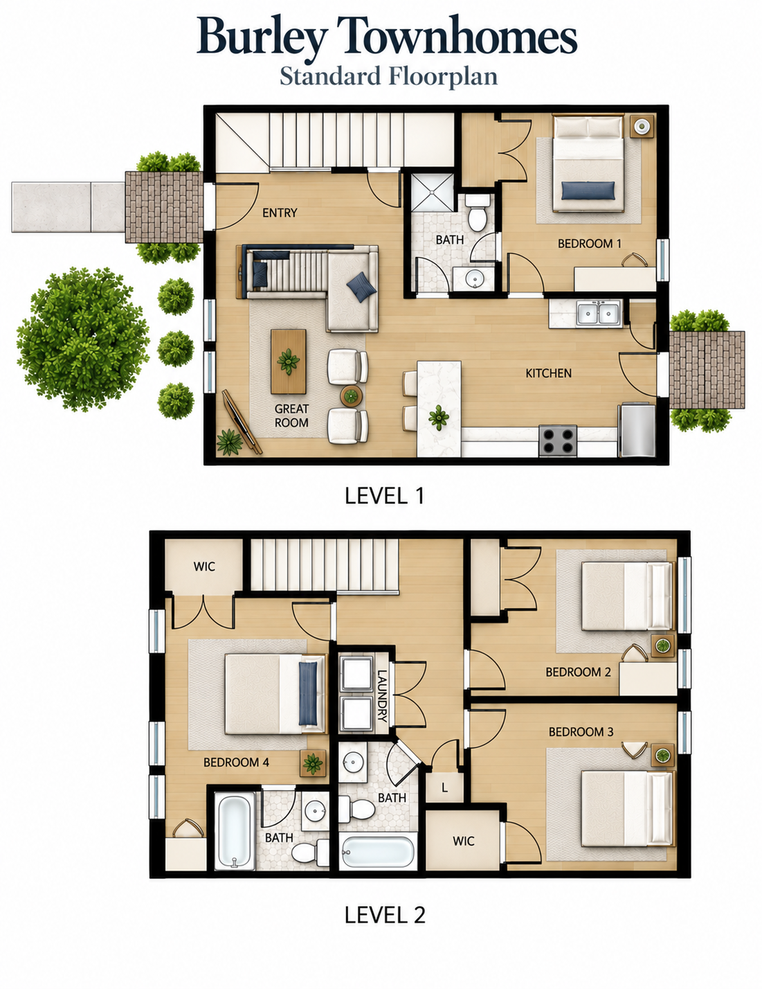 Burley Townhomes Floor Plan Page 1