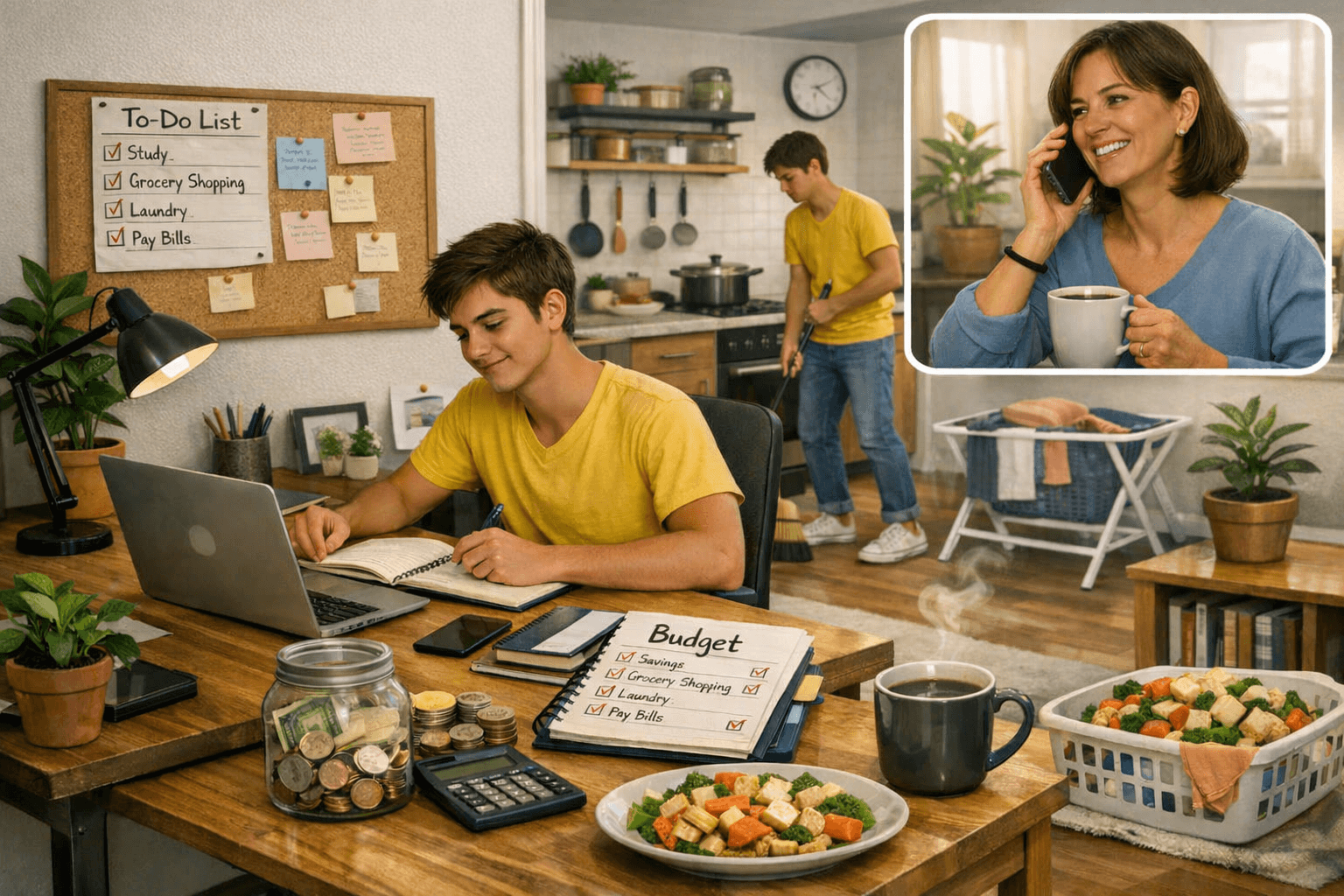 College student reading roommate compatibility questions for students guide.