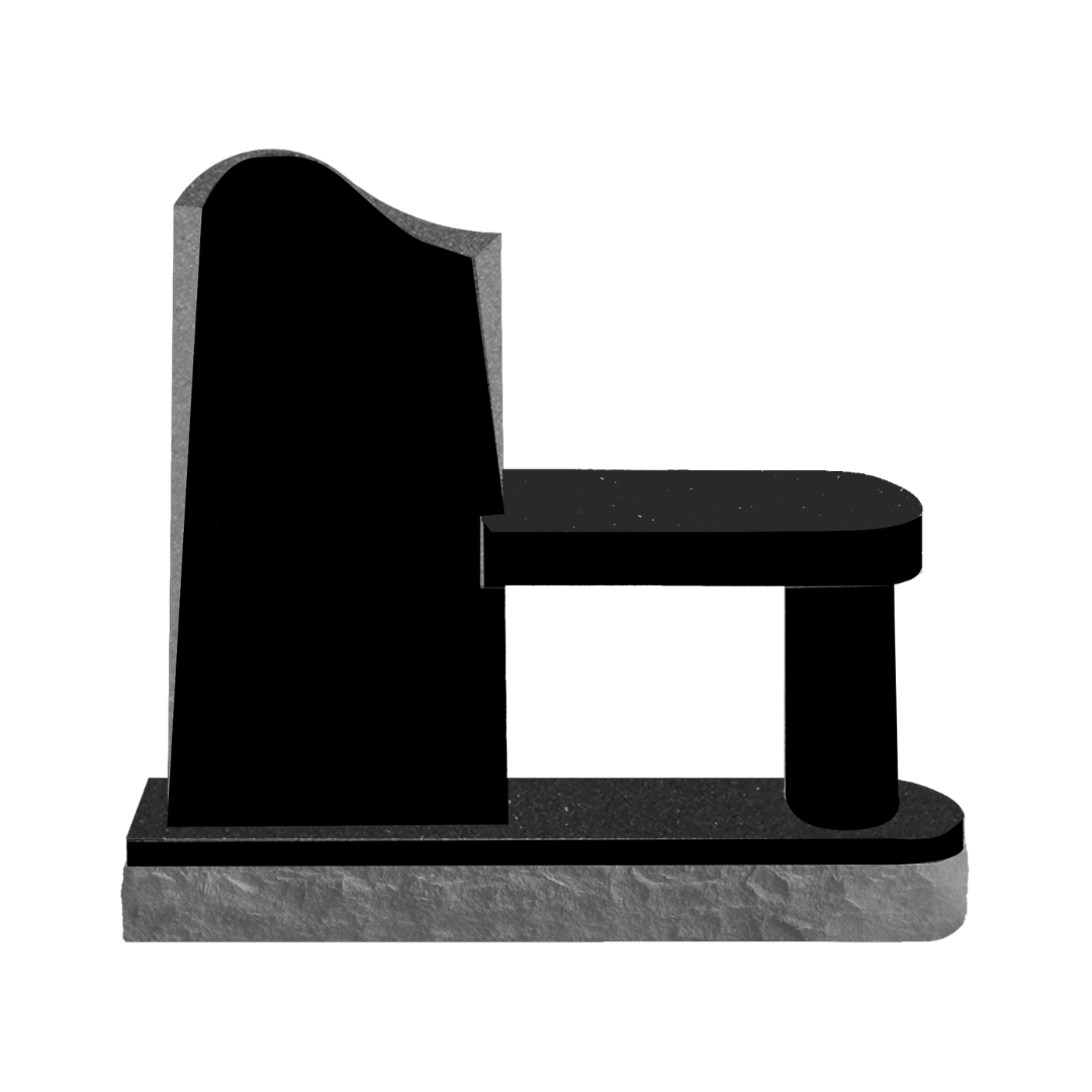 Black silhouette of an upright piano keyboard on a gray base, side view