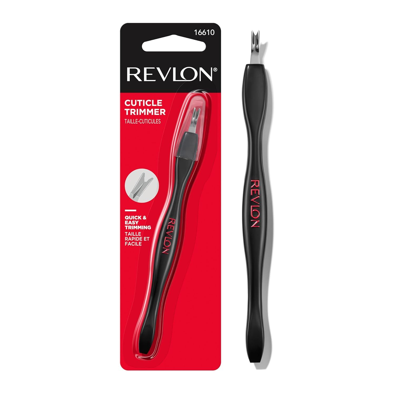 Revlon Cuticle Trimmer with Cap, Cuticle Remover Tool, Nail Care, High Precision V-Tip Blade