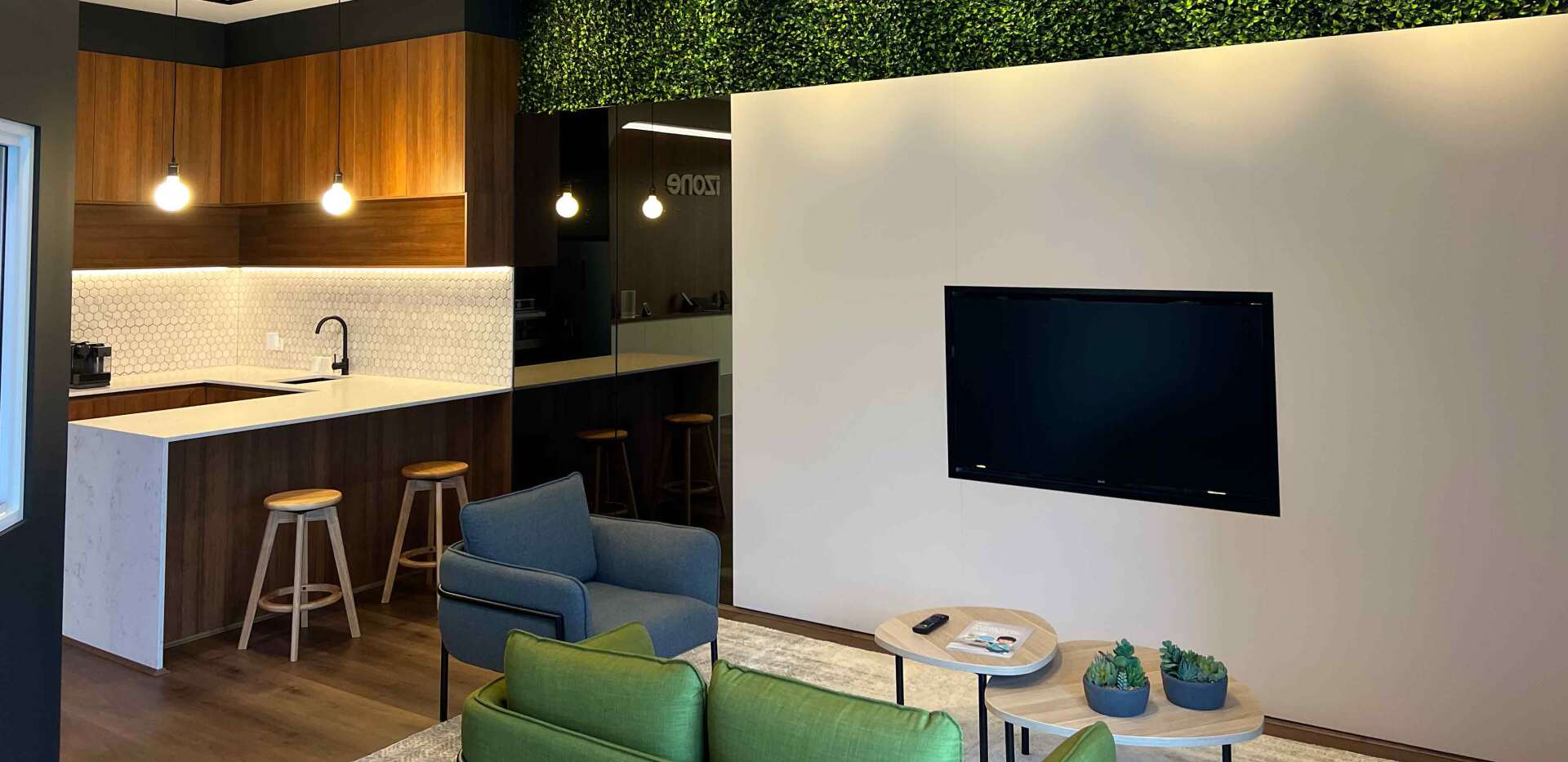 Kitchen and Entertainment Area