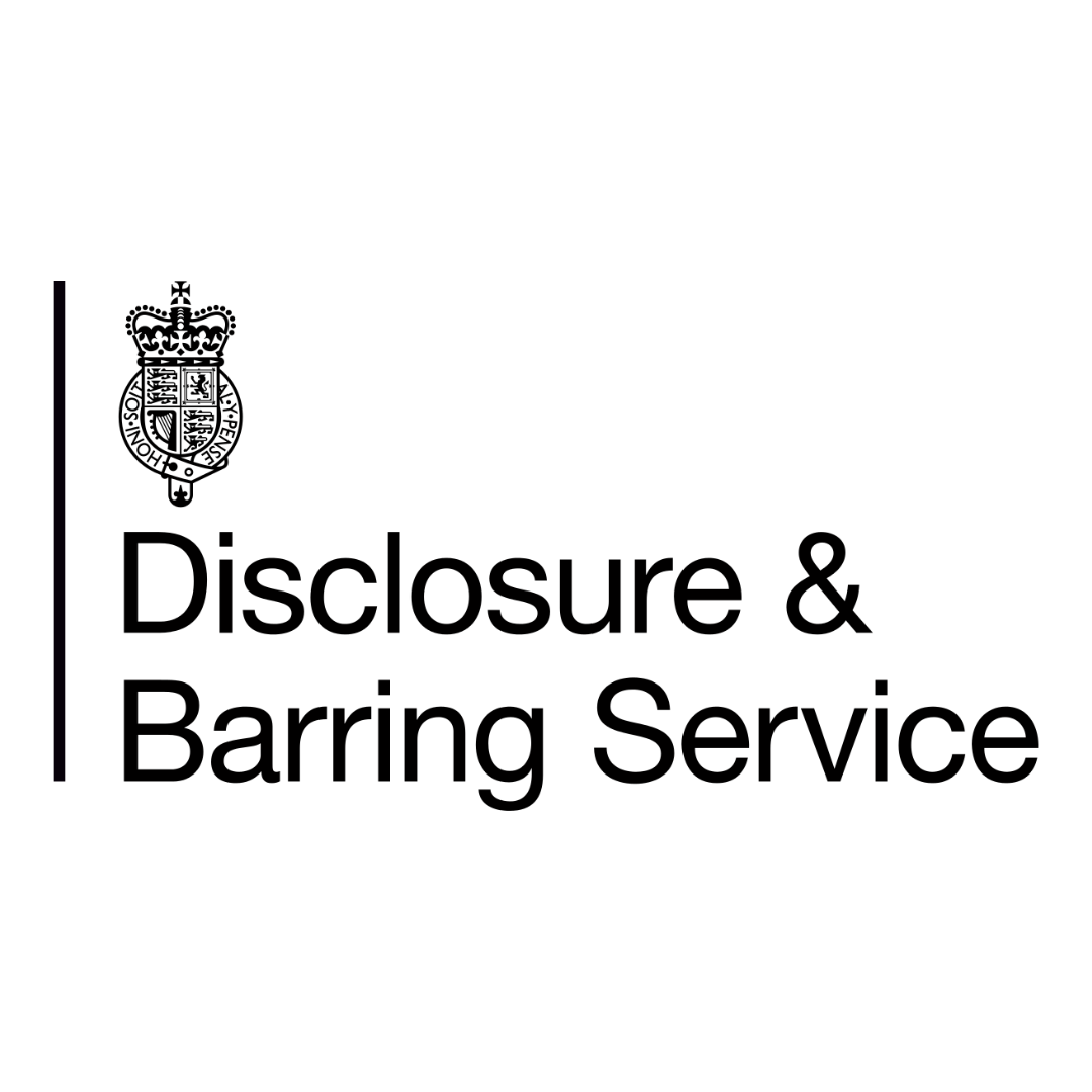 The logo for the disclosure and barring service is black and white.