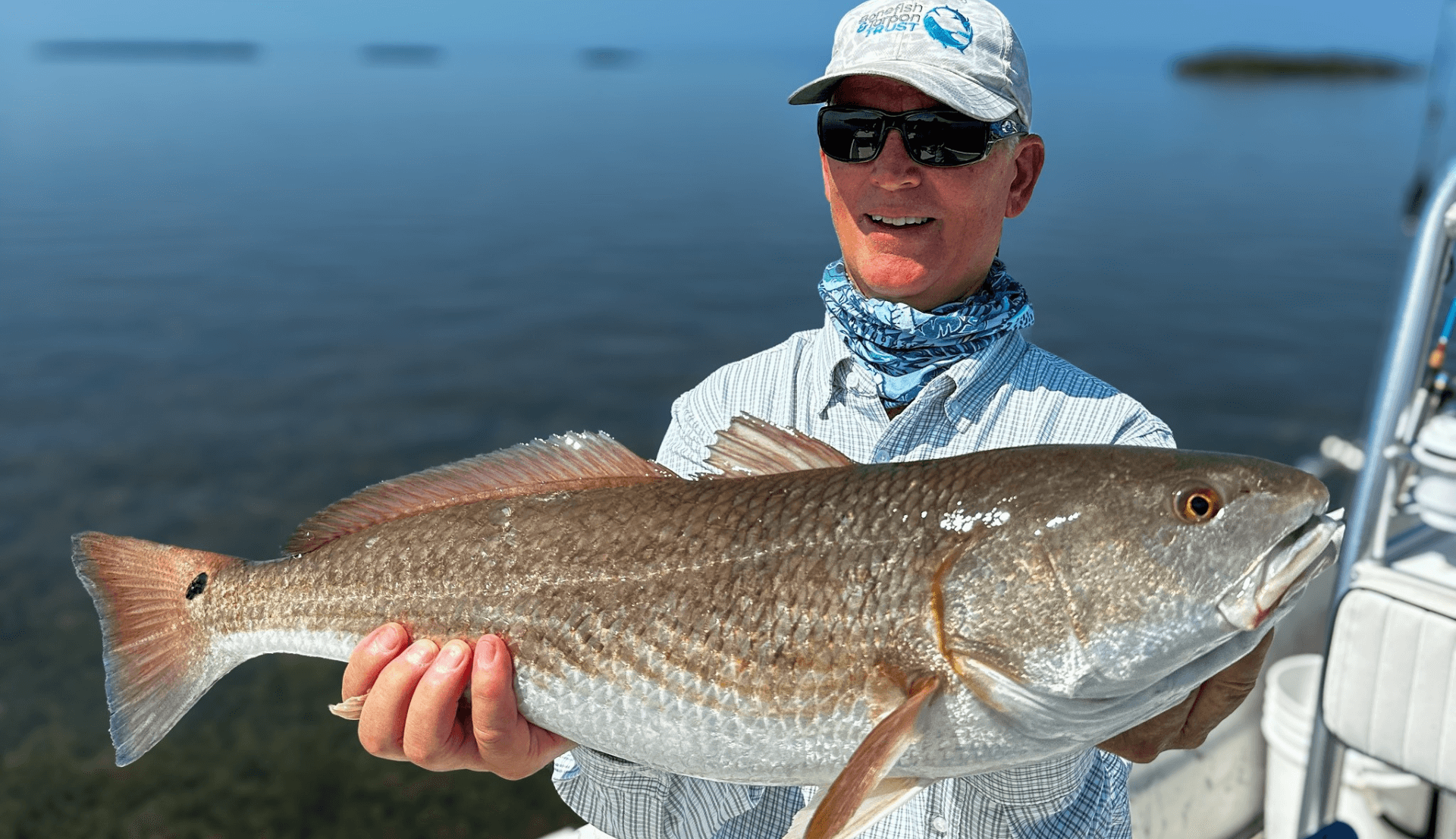 Redfish fishing on a Crystal River fishing charter