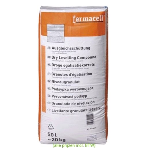 Fermacell Egalisatiekorrel 0-4 mm.  Zak 50 liter