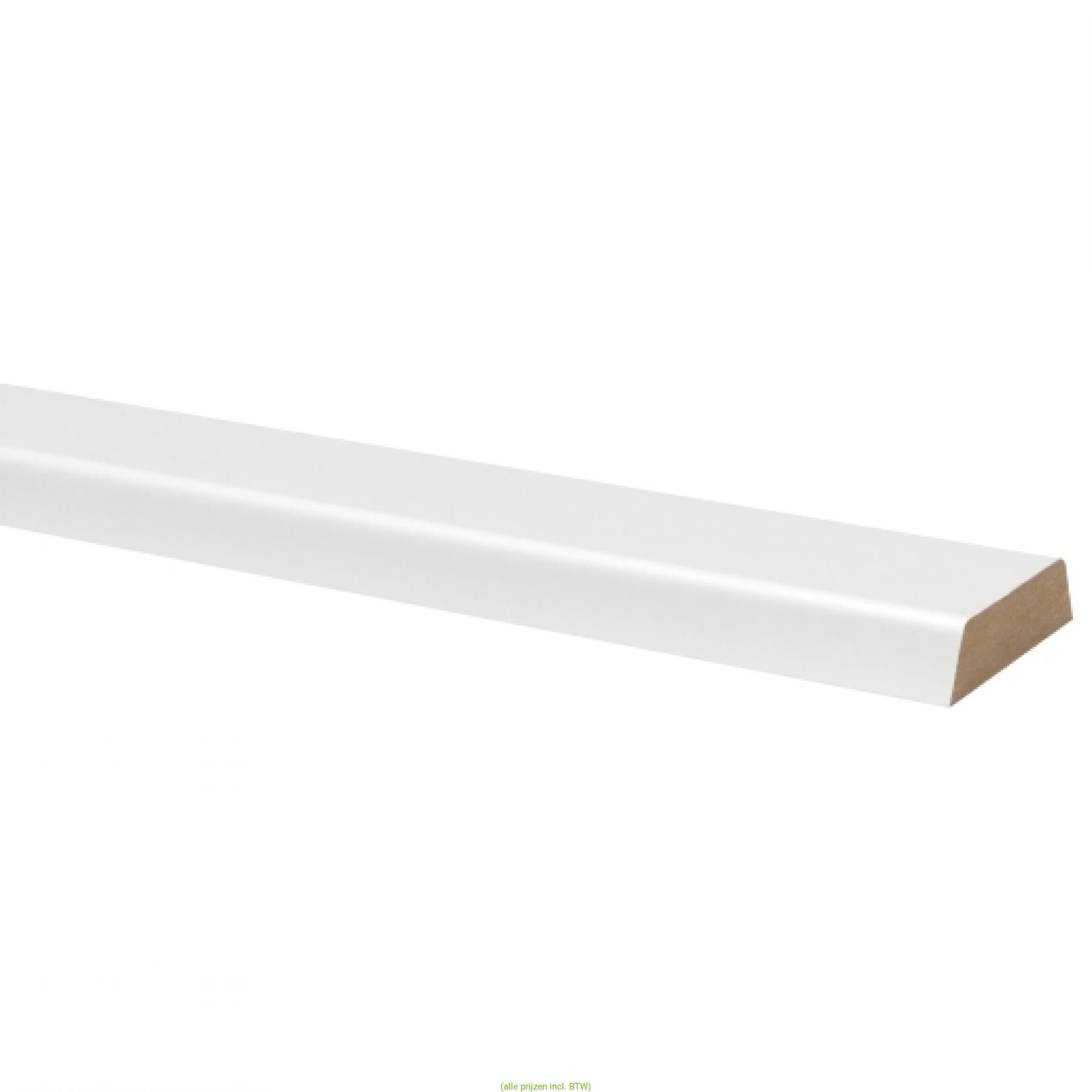 MDF Koplat Schuin, 12x45mm Gegrond, V313 (vochtwerend) lengte 488cm.