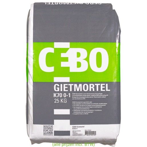 CEBO Gietmortel K70, zak 25kg