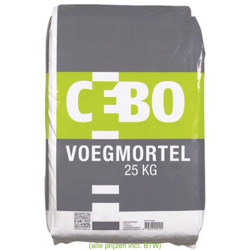 Cebo Voegmortel Cementgrijs, antraciet, zwart 25kg