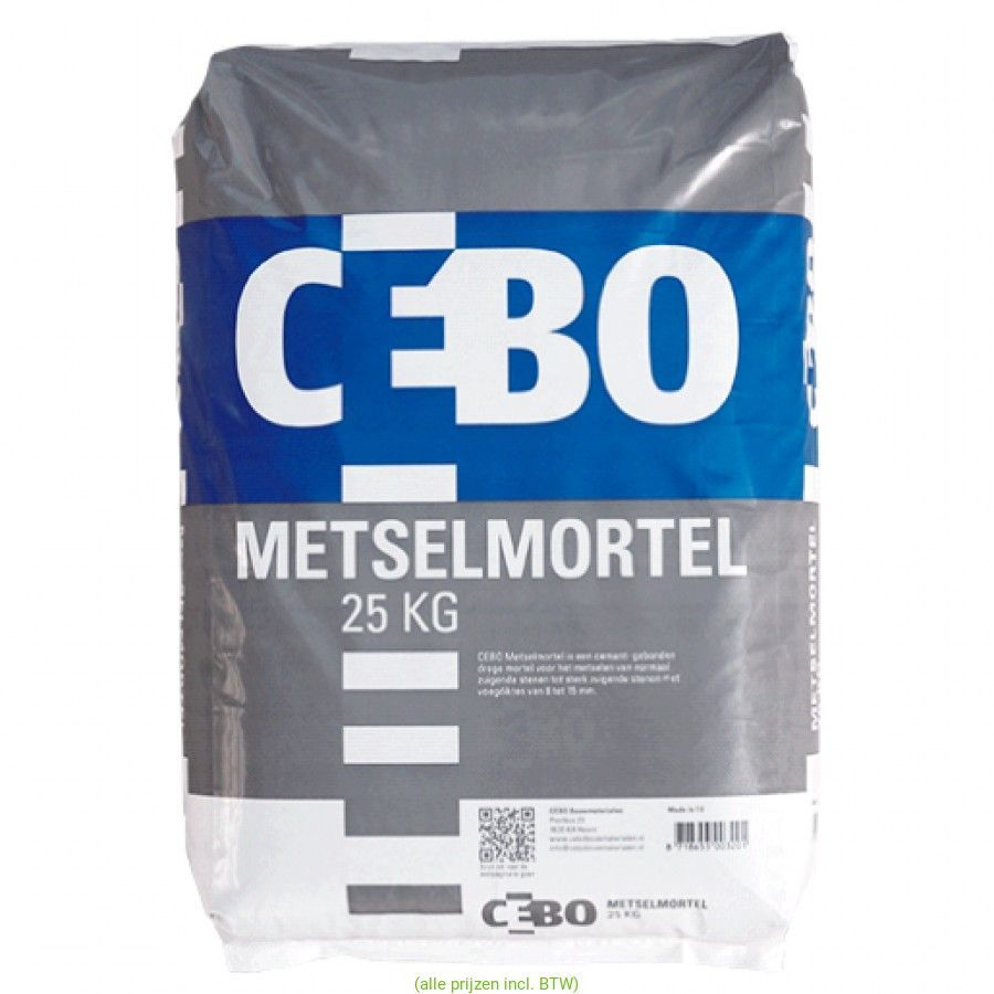 Cebo Metselmortel, zonder kalk, 25kg