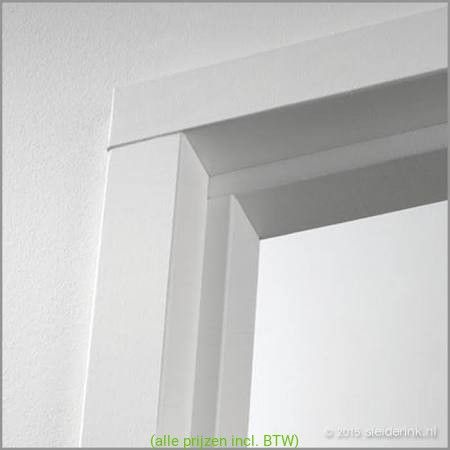 Montagekozijn Grenen, Stomp 56x115mm. Hoogte 231.5cm Wit Gegrond