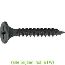 Pro One Snelbouwschroef 3.5x25mm. 1000st. Fijne draad, Gefosfateerd