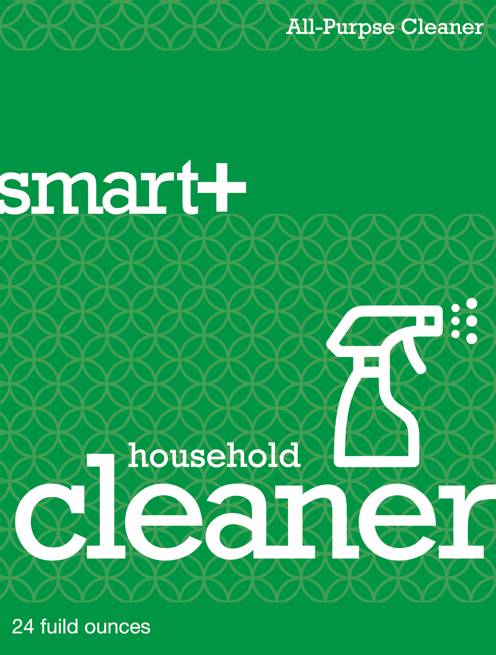 A green household cleaner with a spray bottle on it