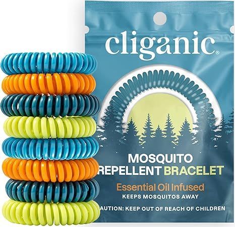 Cliganic mosquito repellent bracelet essential oil infused keeps mosquitos away