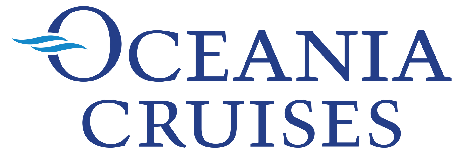 The blue logo for Oceania Cruises on a white background.