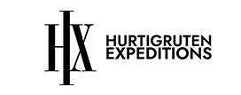 The black logo for Hurtigruten Expeditions on a white background.