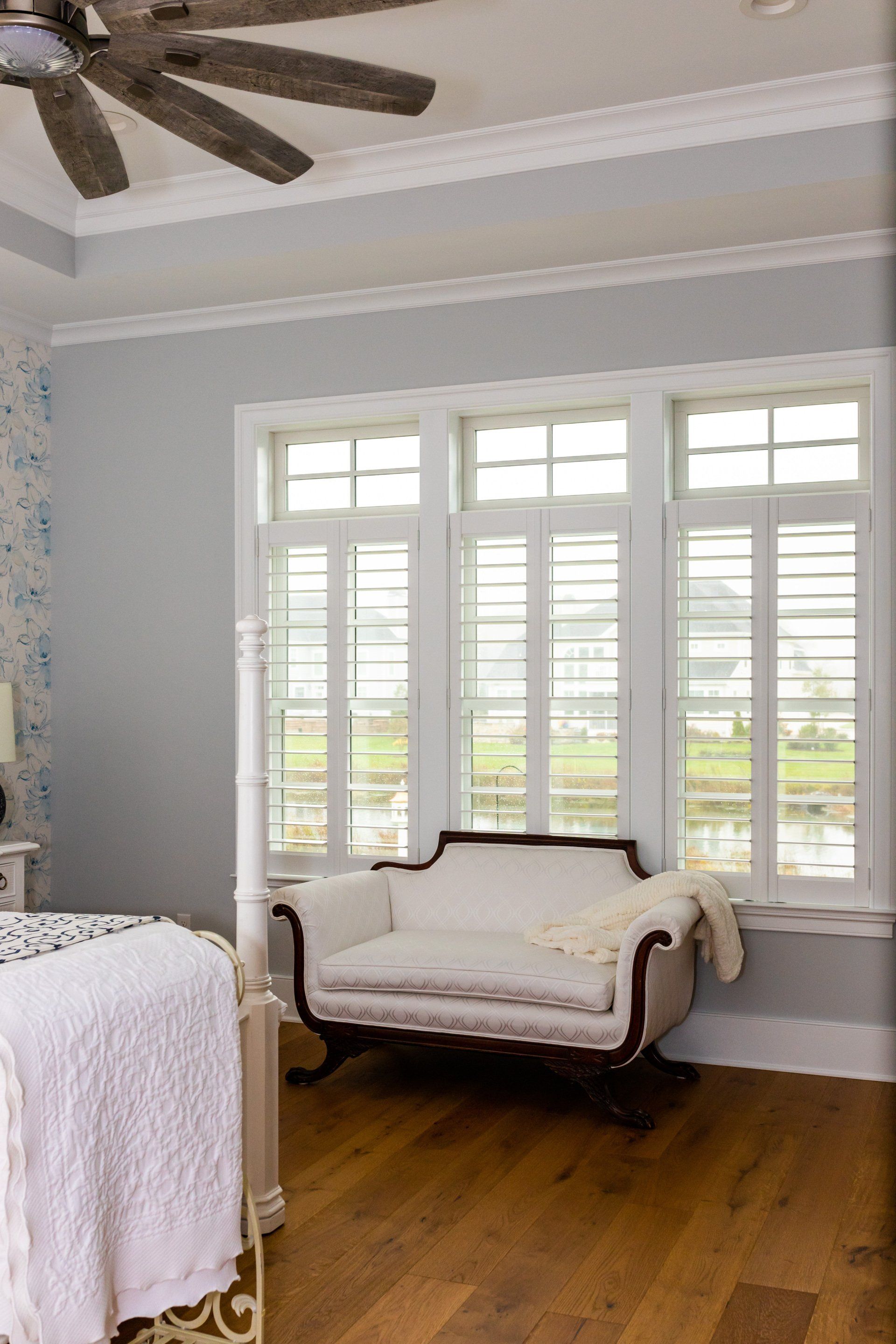 Custom built coastal home ceiling trim
